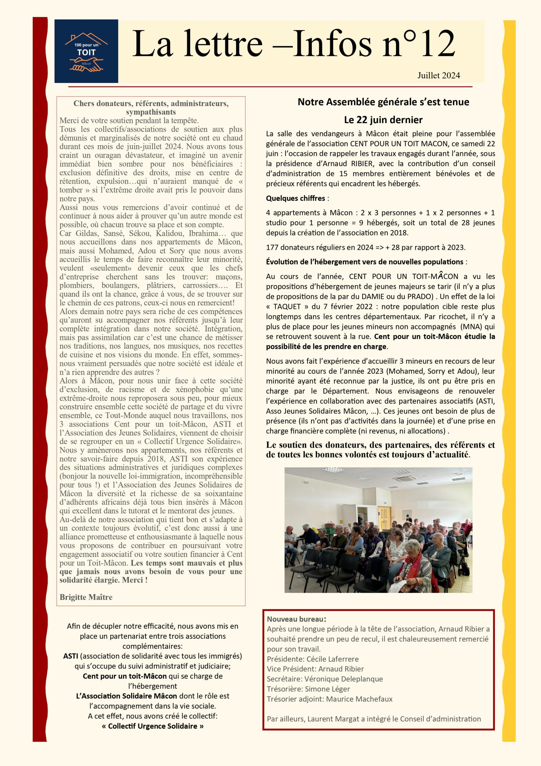 Lettre infos n° 12 – août 2024